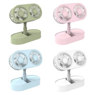 Small Desk Rechargeable Sturdy Table Fans with 3 Speeds for Bedroom Office