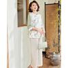 Pasite Women's Floral Print Summer Top & Pants Set