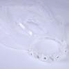 Tulle Lace Veil for Girls Flower Bow Headband Wedding Baptism Veil Princess Costume Accessory for Dance Performance Party