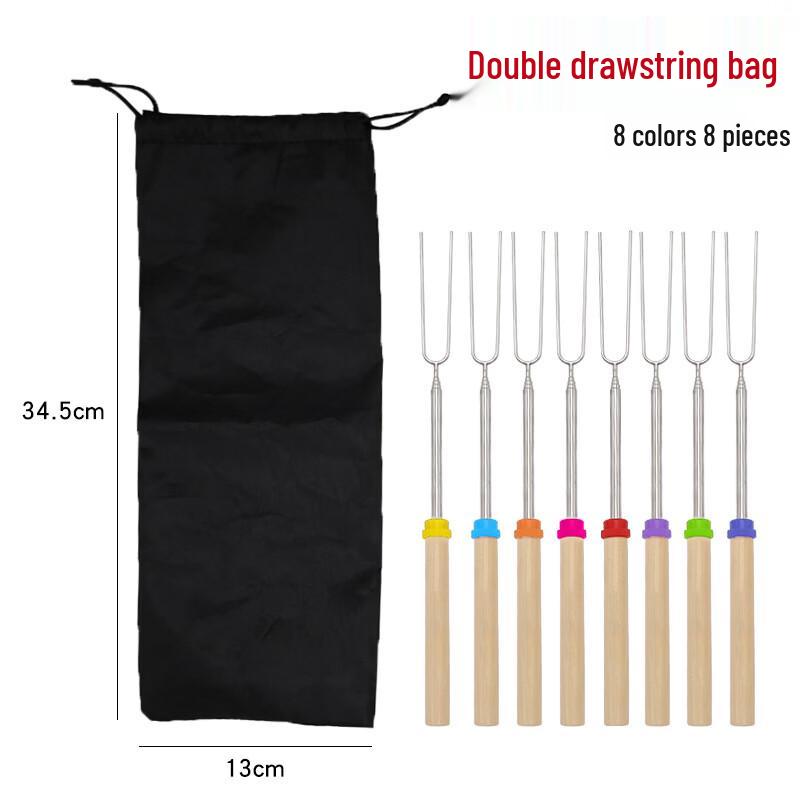 SMVP 8-Piece Retractable BBQ Fork Set