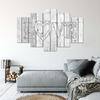 Five Piece Picture Canvas Print Love Lettering Boards Grey