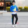 2021 Unisex Spring/Autumn Sports Suit: Long Sleeve Lapel for Running, Casual, Class, or School - Couples' Matching Set