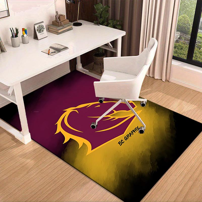 Brisbane Broncos Area Rug Office Rug, Chair Rug, Decor Carpet Livingroom Bedroom Mat, Large Size Fan Gifts Christmas Gifts