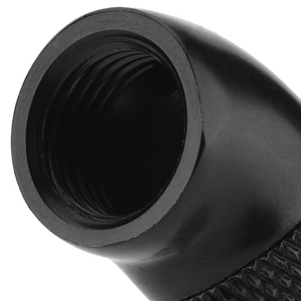 2PCS Black Thread Adapter G1/4 Thread 45 Degree Bend Fitting Water Cooling Loop