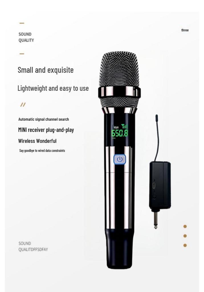 Wireless Dual-Mode Performance Microphone for Stage, Outdoor, and KTV Singing