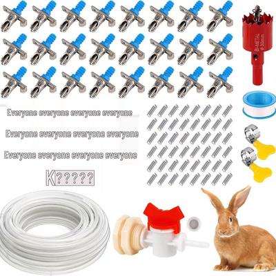 Cross-Border Rabbit Waterer: Double Spring Duckbill Nipple for Rex, Wild, Meat, and Breeding Rabbits