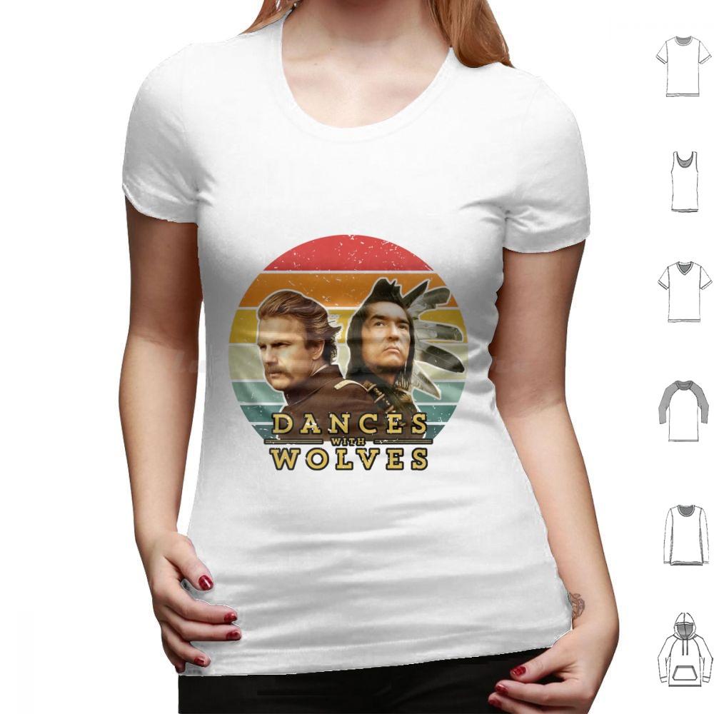 Dances With Wolves T Shirt Big Size 100 Cotton Dances With Wolves Man Movie Animals Nature Dances Moon Music Retro Western