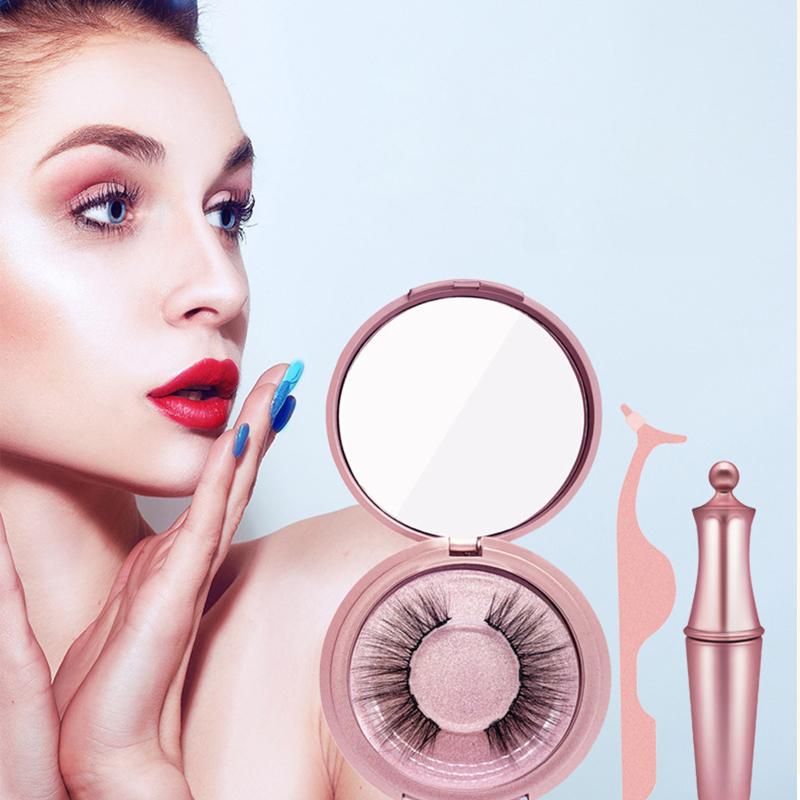 Magnetische Wimpern aus knstlichen Fasern, Set mit Eyeliner, natrlich  aussehende geflschte Wimpern, magnetische Wimpern  zu niedrigen Preisen  im Onlineshop Joom kaufen