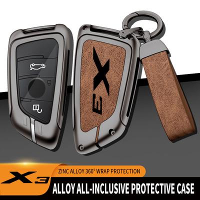 Çinko alaşımlı araba anahtarı durum kapak kabuk Fob BMW X3 uzaktan kumanda koruyucu X tam serisi BMW için araba anahtarı kapağı araba aksesuarları