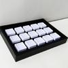 15Pcs Compact 3Cm Square Jewelry Storage Boxes With Clear Covers And PU Padding For Secure Gems Protections