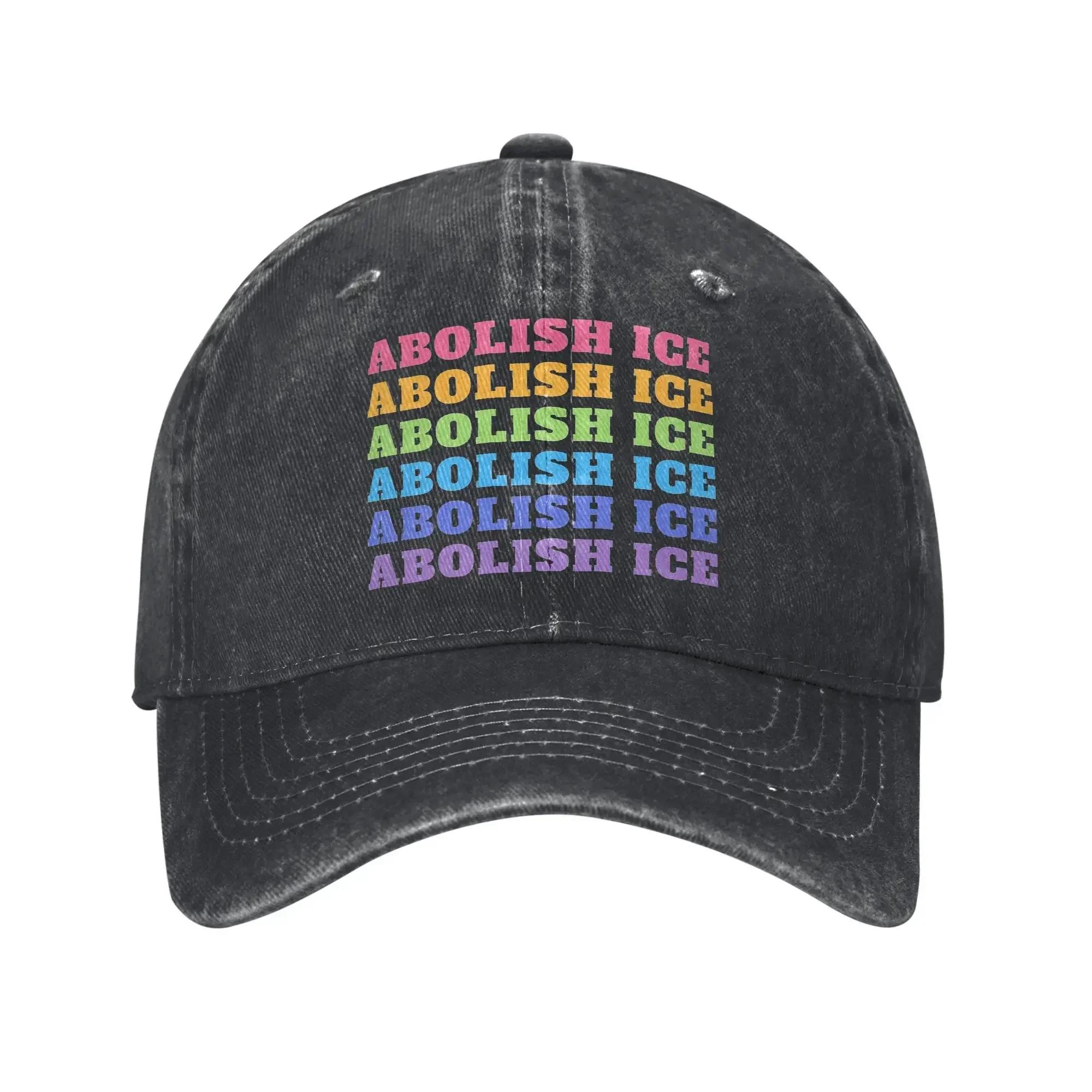Abolish ICE Keep Families Together Unisex Baseball Caps  Distressed Washed Caps Hat Outdoor Summer Adjustable Snapback Hat One Size