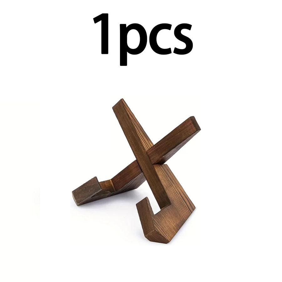 Rezeptständer Tabletständer Halter Holz Kochbuchständer Kiefernholz Offenes Buch Ständer Kiefer Holzkohle Tischplatte Notenständer