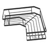 Corner Shower Shelf Wall Mounted Bathroom Organizer with Adhesive Hooks for Kitchen Toilets Living Rooms Black Small