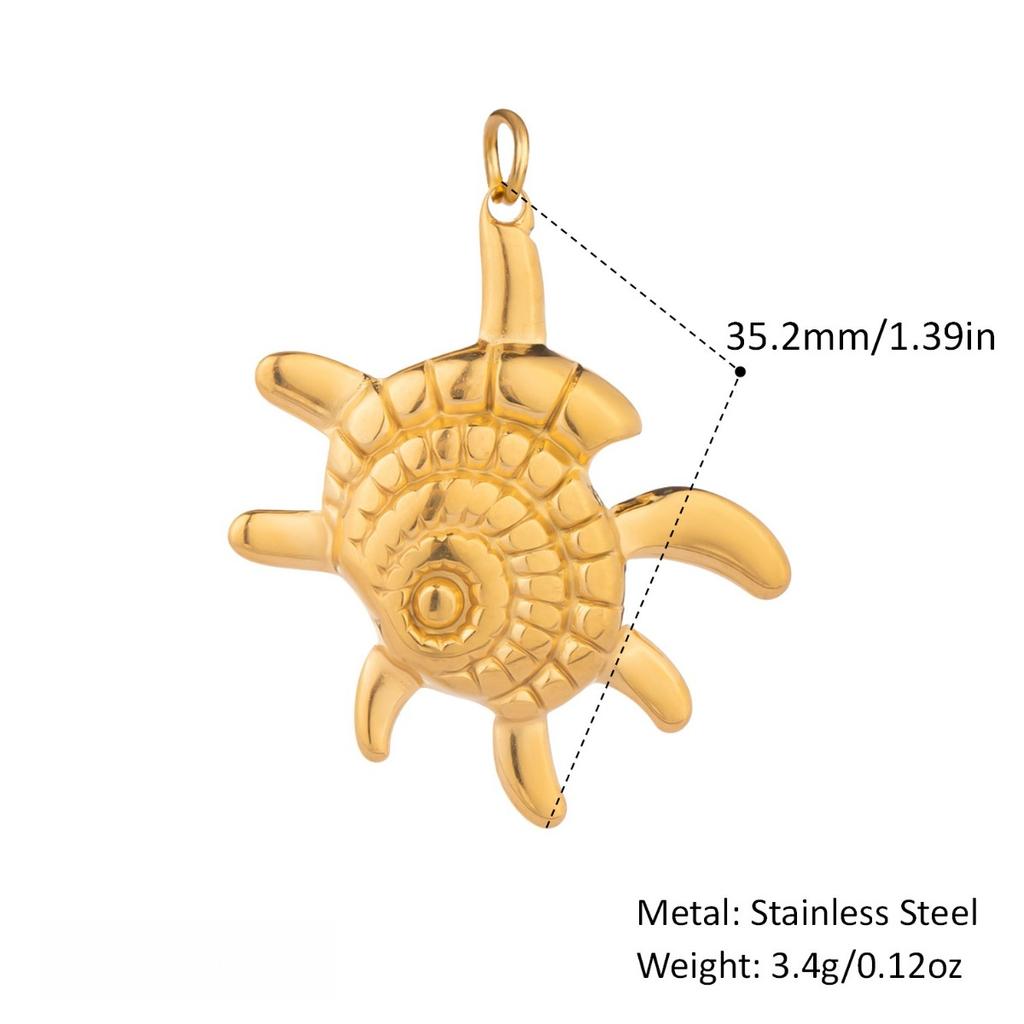  Ocean Style Hot Sale Small Animal DIY Pendant Accessories Waterproof Smooth Metal Handmade Polished Jewelry