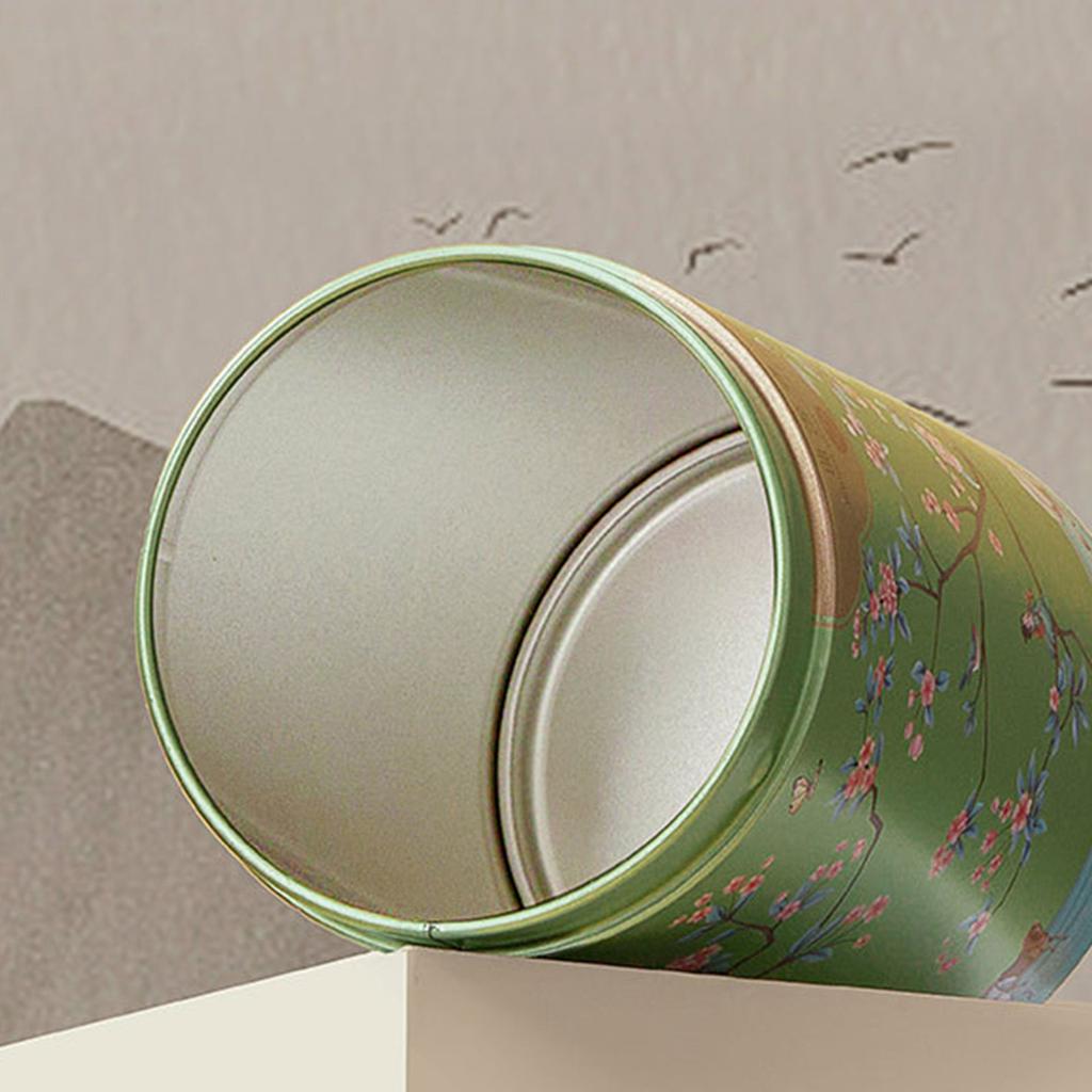 Elegant Metal Tea Caddys Convenient Tea Container with Lid Durable Tea Tin Chinese Style Tea Box Snacks Storage Box