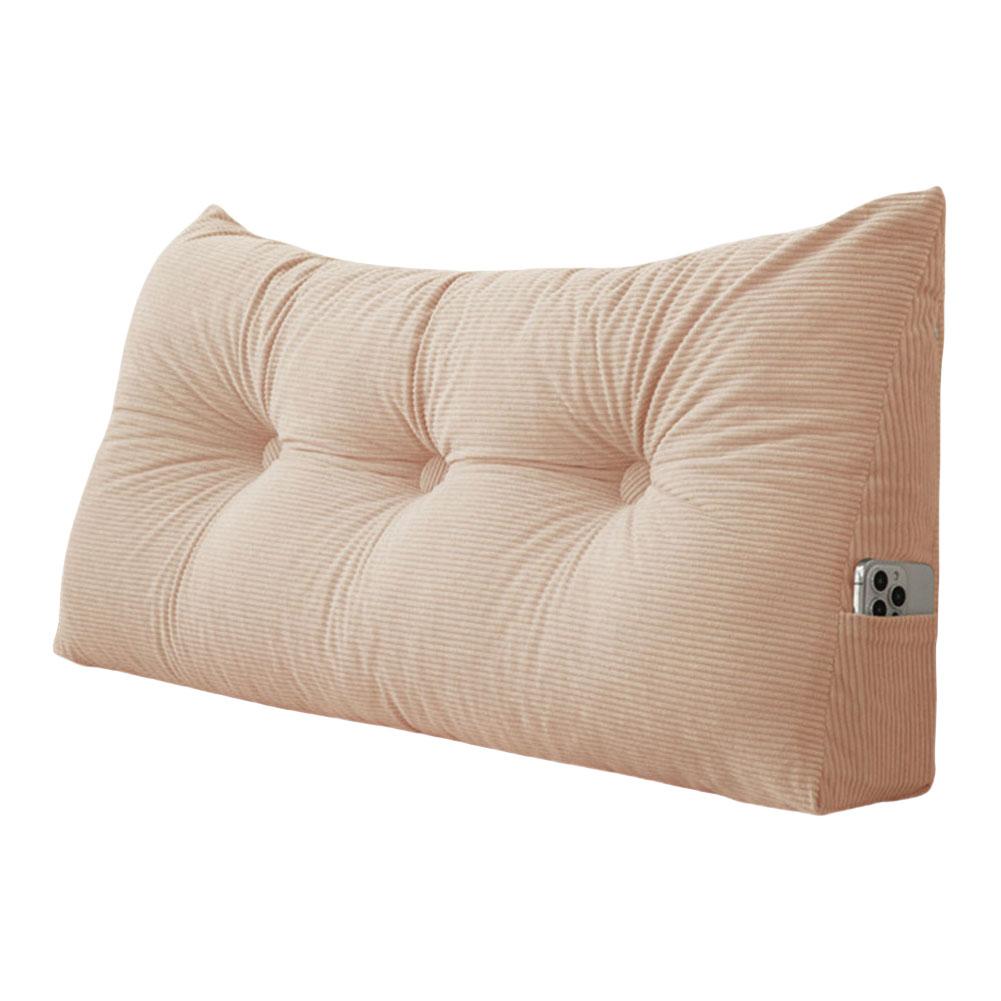 Triangular Wedge Headboard Pillow with Side Pockets Positioning Support Ergo-Triangle Headrest Lumbar Support Bed Backrest