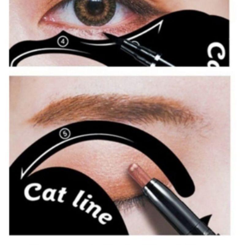 Jericoure - Set Of 2: Cat Eye Makeup Stencil