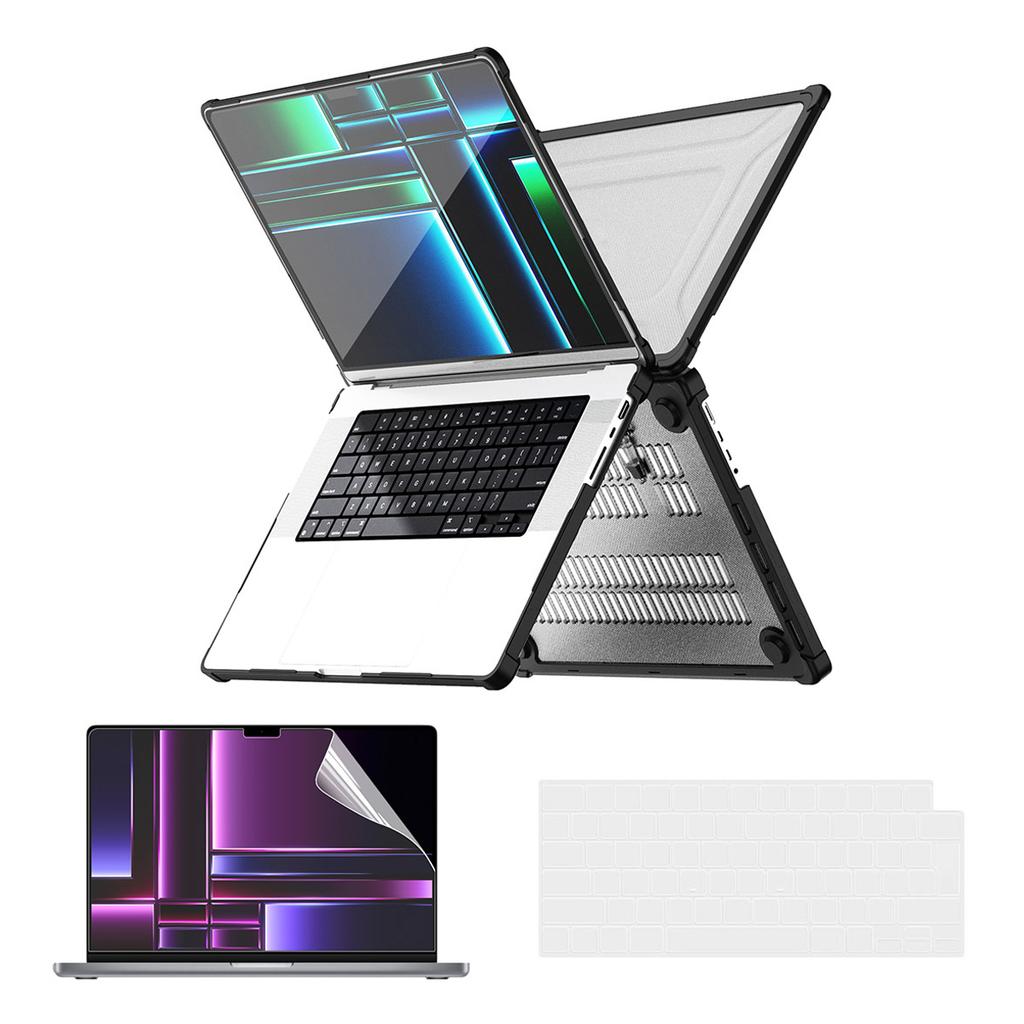 Hard PC Case for MacBook Pro 14 inch (2024) (2021) A2442/(2023) A2779 (EU Version) Laptop Cover with Kickstand