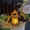 Fairy Garden House Solar Outdoor Statue Light Up Resin Cute Mini Mushroom Figurines Lawn Decorations For Yard Miniature House