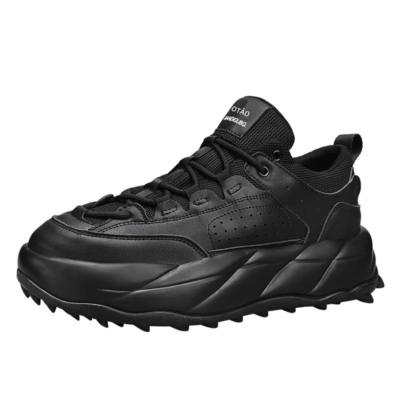 

Модные мужские повседневные кроссовки, модная универсальная обувь для отдыха на открытом воздухе, нескользящая износостойкая мужская обувь, высокоэластичная повседневная мужская обувь, популярная 44 чёрный
