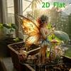 Pavilion of the Pavilion Yuli Elf Fairy, 2D Flat Acrylic, Decoration, Suitable for Garden, Potted Plants, Terrace, Outdoor, Christmas, Halloween