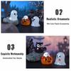 6pcs Set Glow In Dark Halloween Miniature Ornaments Glow In Dark Figurines  Party Decor