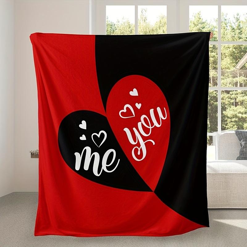 Black and red combination color digital-printed polyester velvet flannel cover blanket Fleece soft sofa cover blankets for beds