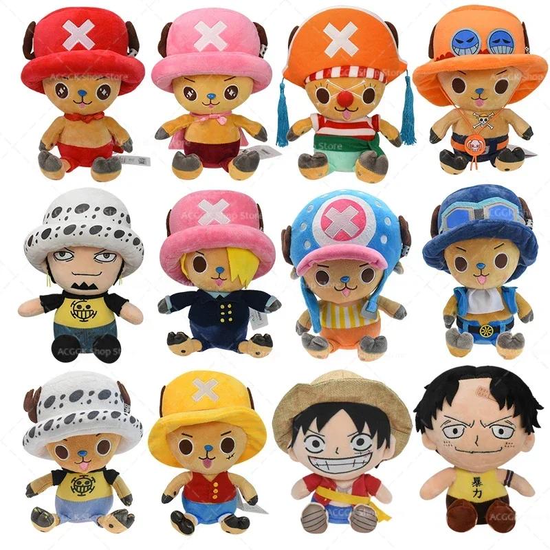 One Piece Plush Toys Monkey D Luffy Ace Law Soft Stuffed Dolls Tony Tony Chopper Cos Sanji Sabo Buggy Birthday Gift