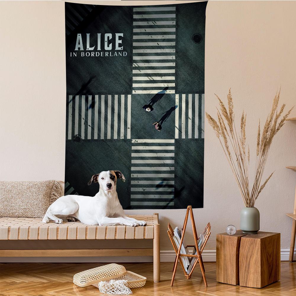 Suspense Film Alice InBorderland Printed Large Wall Tapestry Hanging Tarot Hippie Wall Rugs Dorm Cheap Hippie Wall Hanging