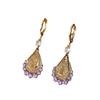 Rhinestone Water Drop Double Layer Mesh Earrings - Elegant Niche Fashion for 2026