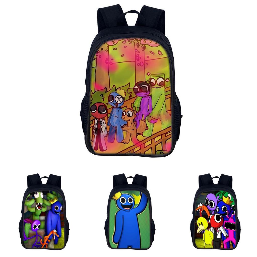 Rainbow Friends Kids Backpack With Polyester Material And Spacious Design For School And Daily Use