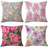 Peony Rose Series Pillowcase Home Sofa Cushion Pillowcase
