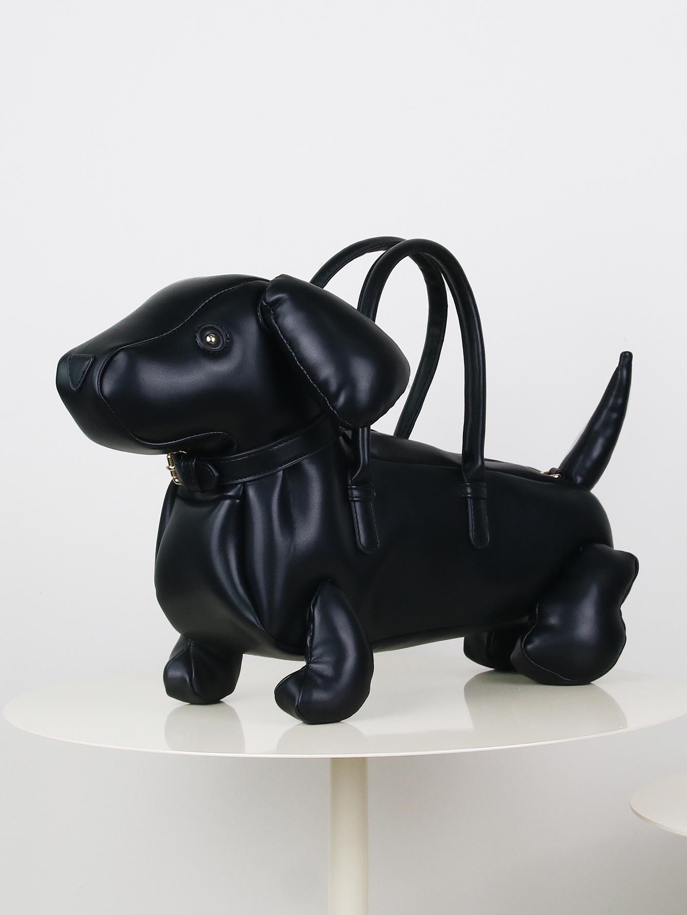 

Сумка-колбаска для собак 2025 года выпуска: Симпатичная вместительная сумка-мессенджер из мягкой кожи через плечо чёрный