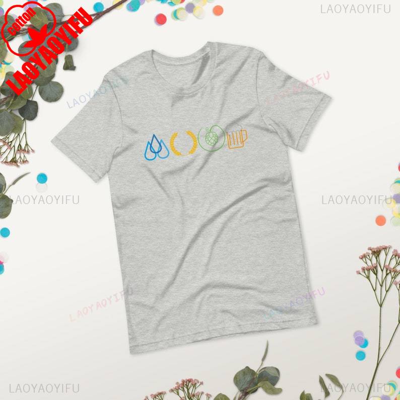 Beer Brewer TShirt Cotton Summer Short Sleeve Casual Graphic Tee Craft Beer Connoisseur Homebrewing Apparel Gift for Men Women