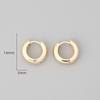 Gold-Plated White Circle Ear Cuffs - Elegant, Sleek Design Earrings