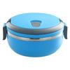 Food Lunch Box Case Protable Travel Office Workers Stainless Steel Round