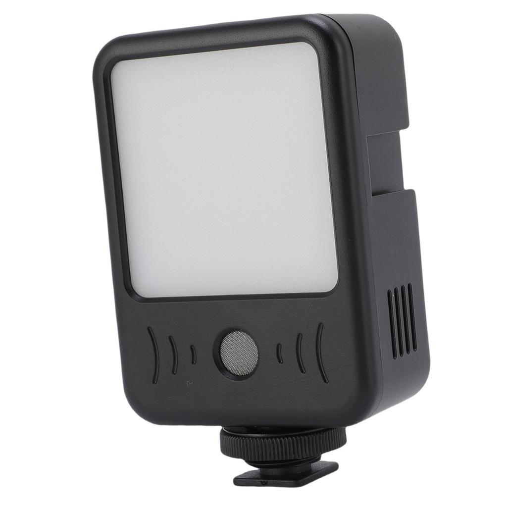 Camera Video Light with Built in Microphone 49 LEDs 6500K Rechargeable Portable Photography Lighting for Vlog Live