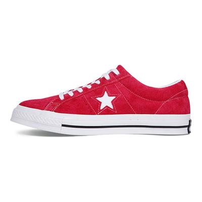 One Star Ox Pink Trendy Versatile Breathable Lightweight Low-top Canvas Shoes Unisex Red