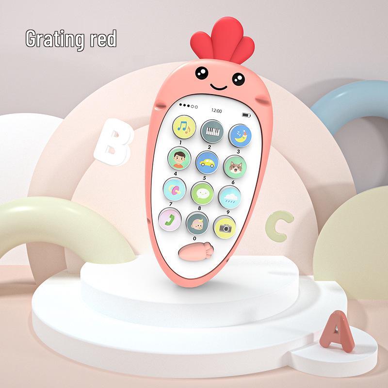 Bilingual Baby Mobile Phone & Carrot Teether Music Toy (0-1 Year)
