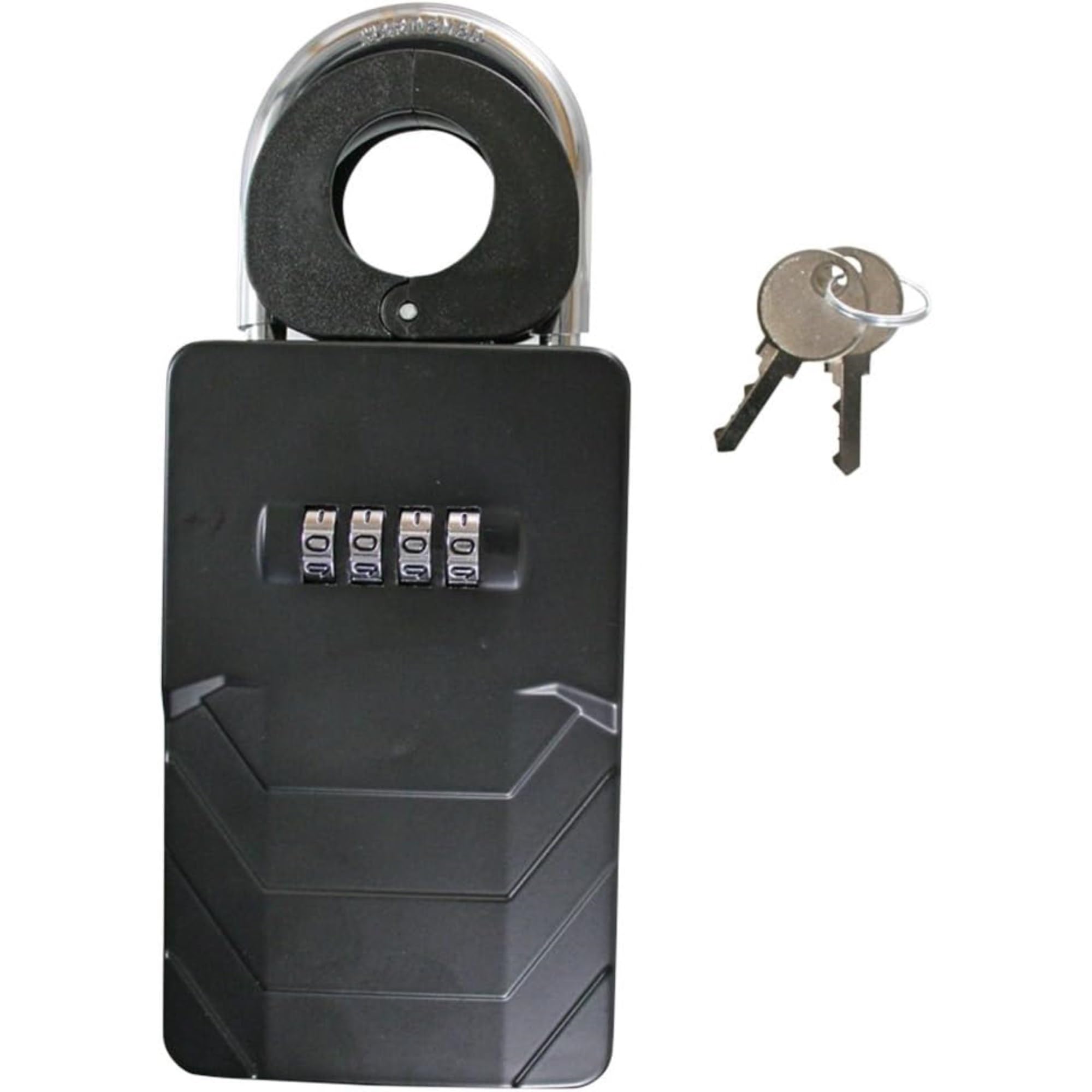 Waki Sangyo Emergency Key Box, Black, 110 x 72 mm, Spare Key Box, for Key Storage and Transfer, MBX-2204