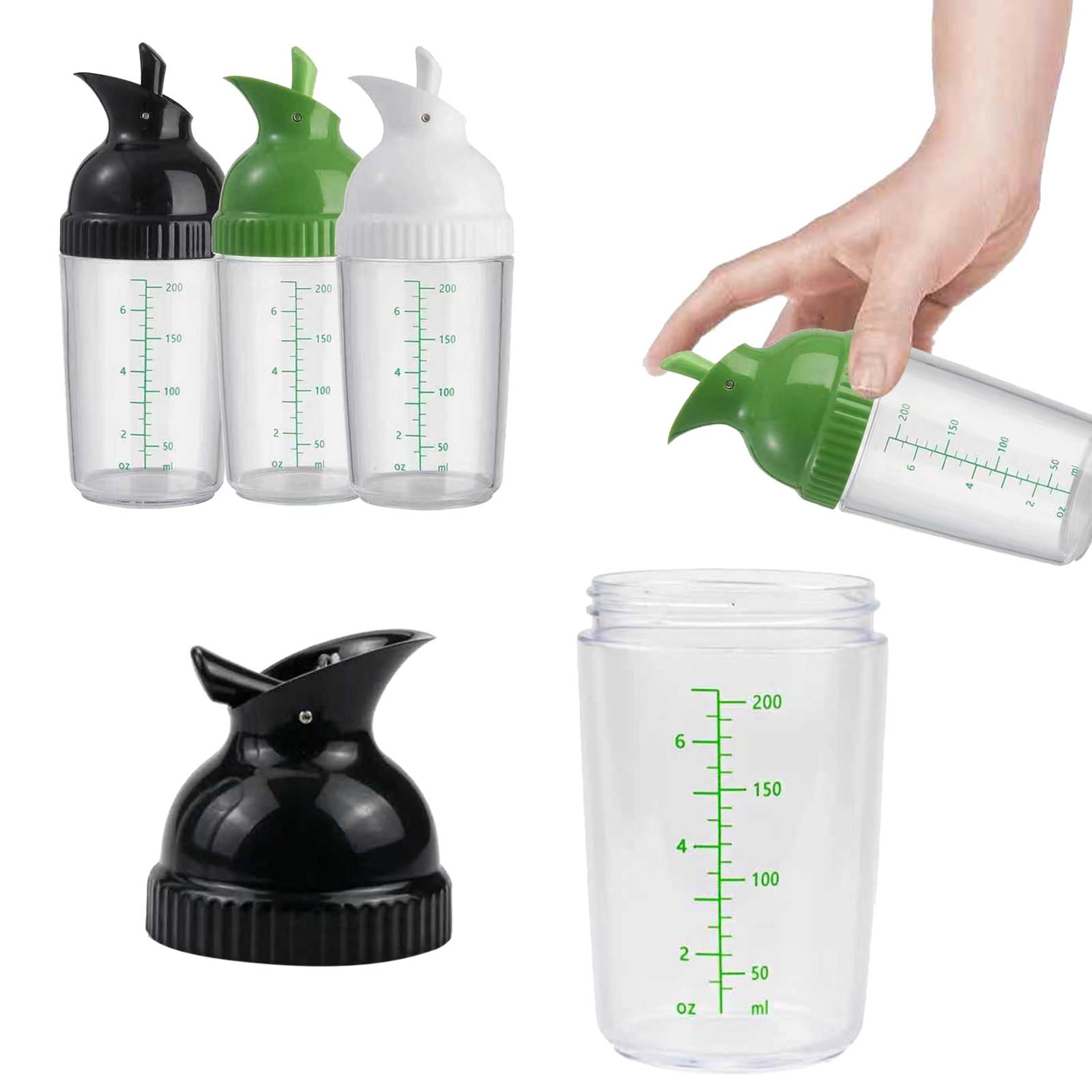 Plastic Cocktail Shaker Hand Shaker Cup With Scales 200ml Milk Tea Wine Drink Shaker Mixer Shake Bottle Home Bar Utensils зелёный