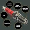 Racing 3 Electrode 10mm Spark Plug A7TC Fits For GY6 50CC 110CC 125CC 150CC ATV Scooter Dirt Bike Go Kart Motorcycle Accessories
