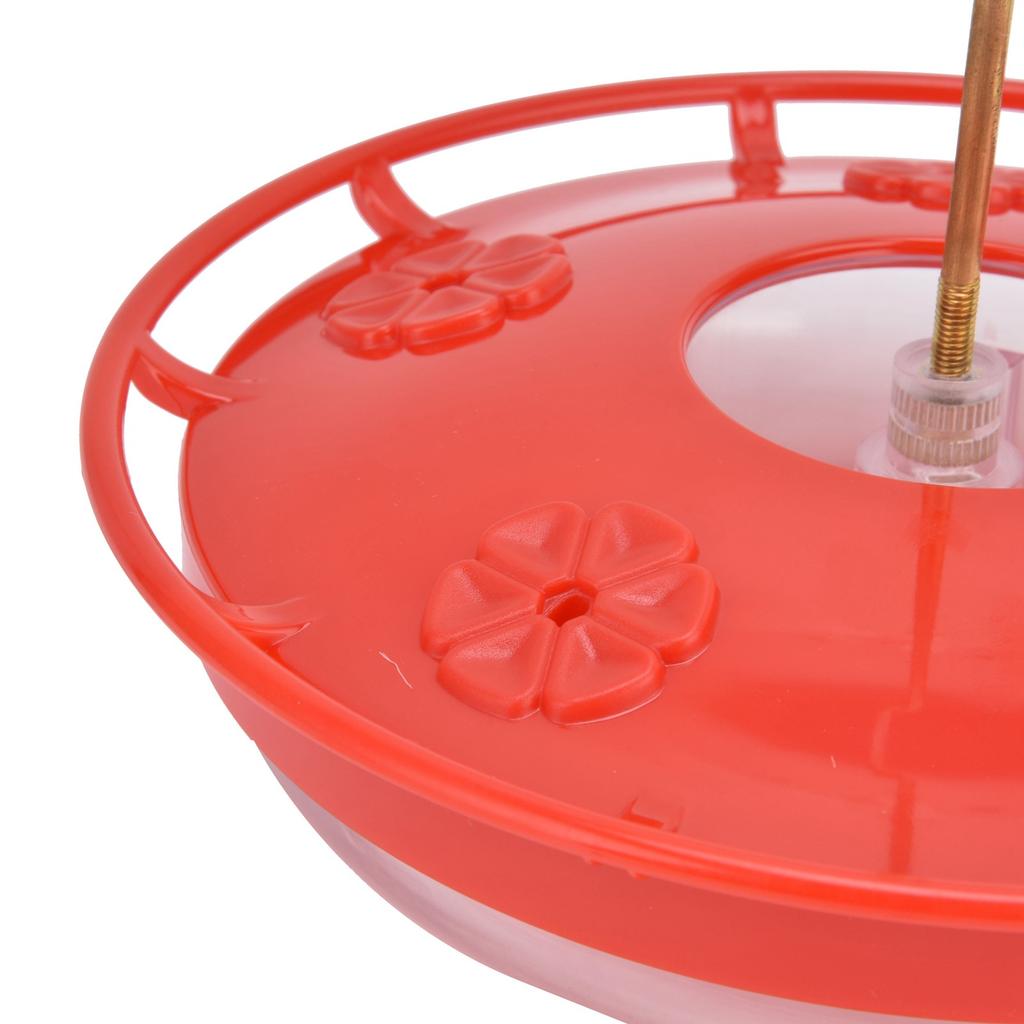 CourtyardShaped Bird Feeder Transparent Hanging Bird Water Feeder for Garden Terrace(Red )