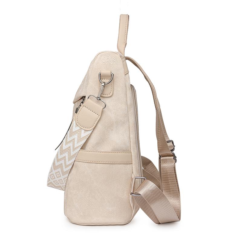 Mochila Feminina Couro Macio Multifuncional Bolsa de Ombro Mochila Escolar Estudante