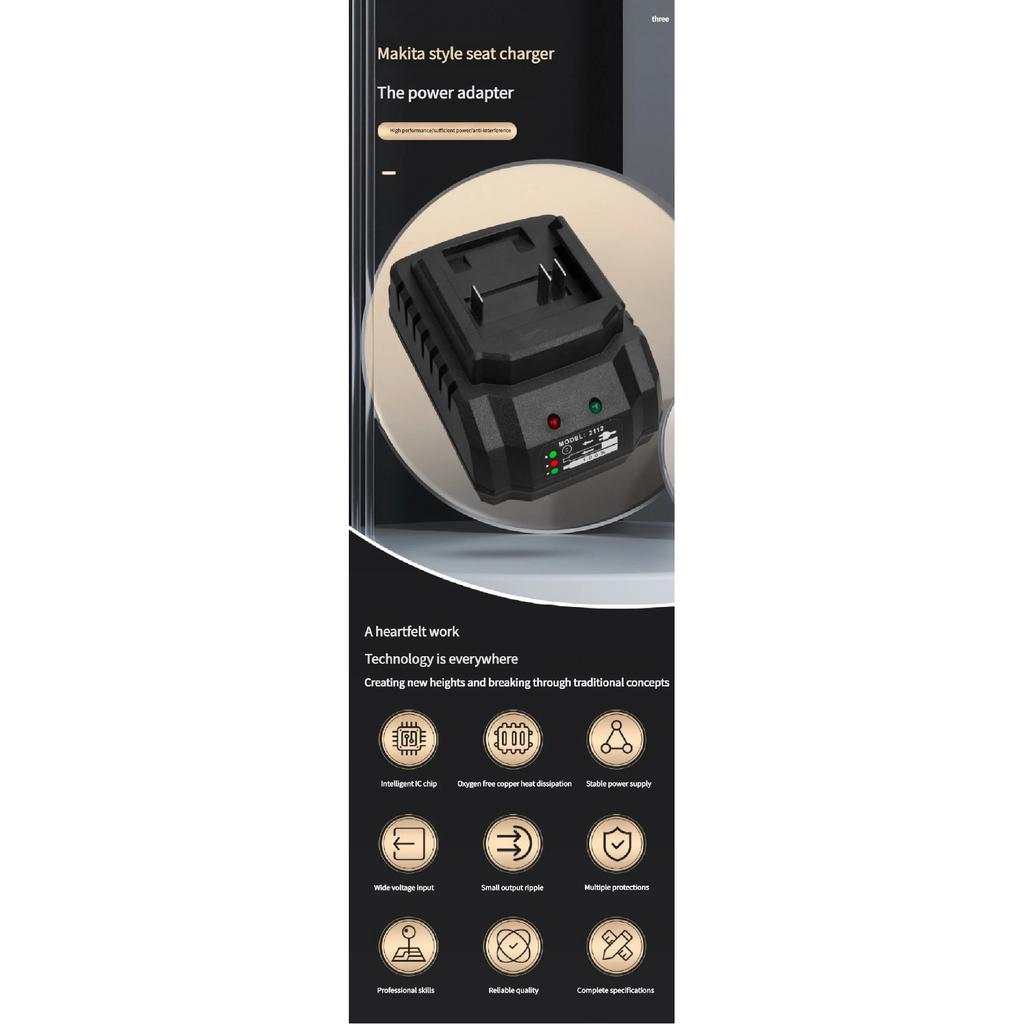 Battery Charger Suitable For Makita 18V 21V Li-ion Battery Portable FastBrand+ Charger for Makita Battery Replacement EU Plug Us