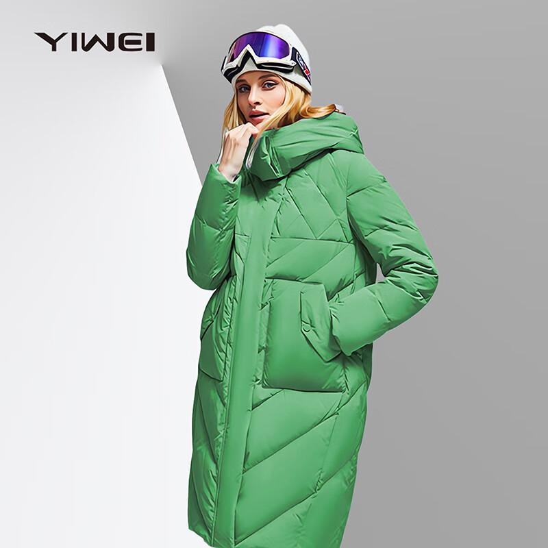 

Женский пуховик YIWEI средней длины с капюшоном L