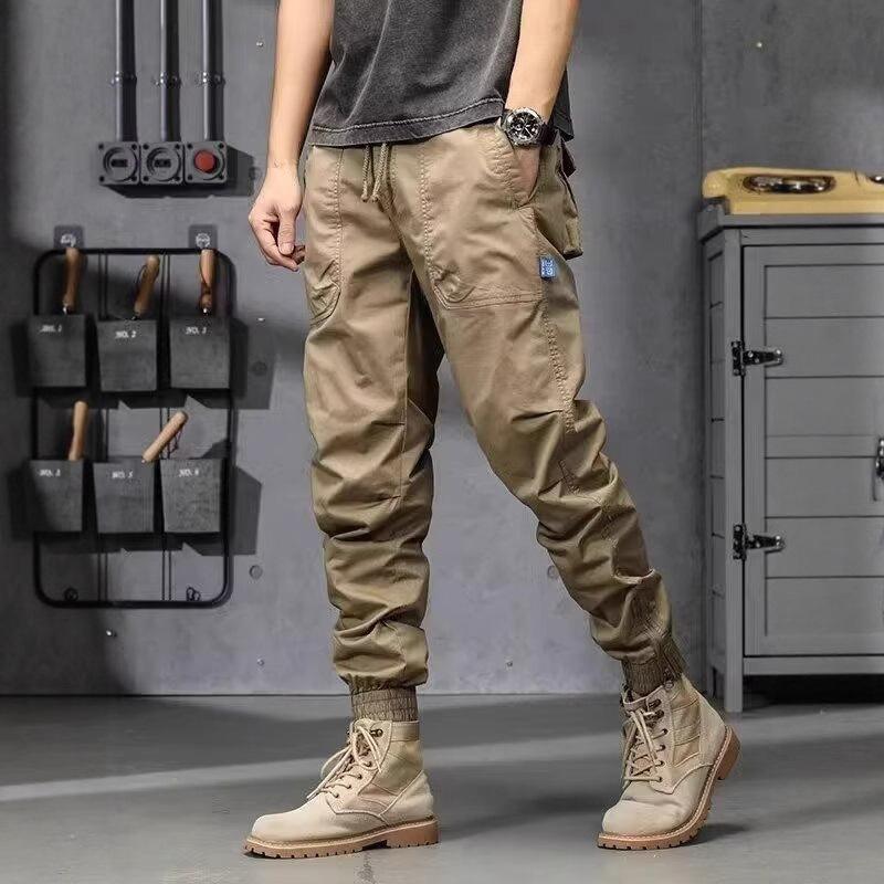 Overalls men's autumn outdoor sports leggings loose new casual pants men's retro men's pants
