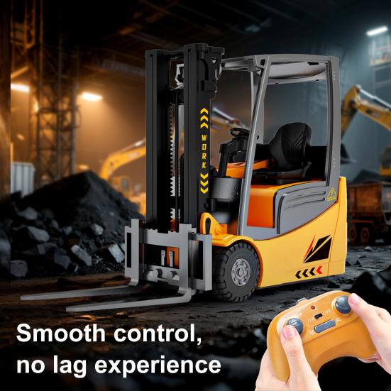 RC Forklift Toy 2.4Ghz Remote Control Forklift Miniature Forklift with Movable Front