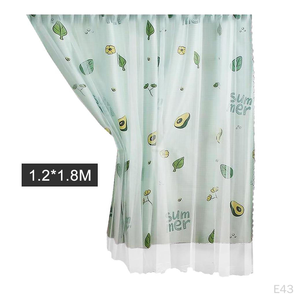 Curtains Living Room Double Layer Polyester Voile Draperies Window Treatment