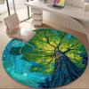 1PC Tree of Life Nature Mandala Office Round Area Rug, Indoor Mat Suitable ForOffice, Under Office Chairs Bedroom Living Room Home Decor, Room Deco